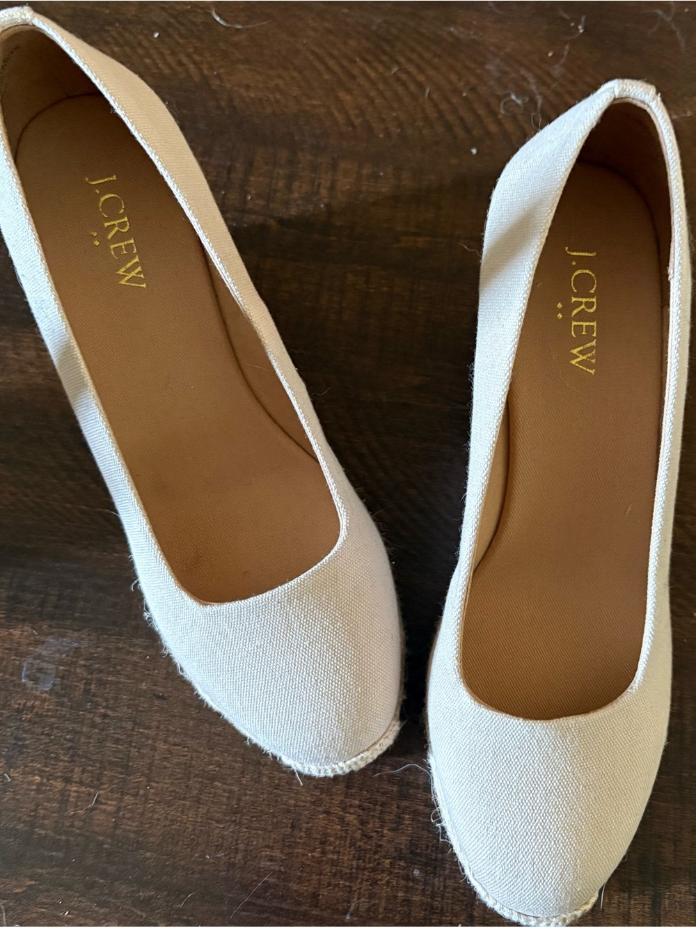 J.Crew Canvas Ballet Flats in Light Beige
